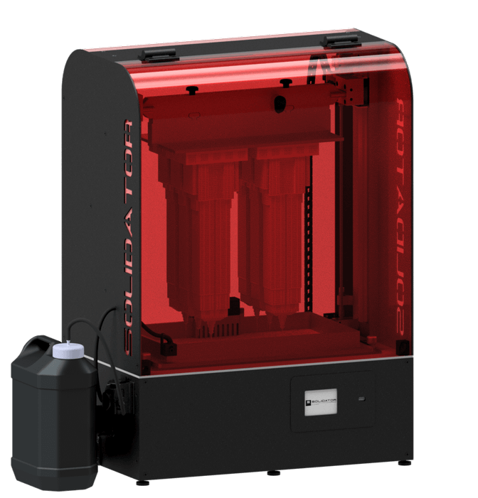 3D Printer Solidator 3.0 mit aus Harz gedruckten Architekturmodellen